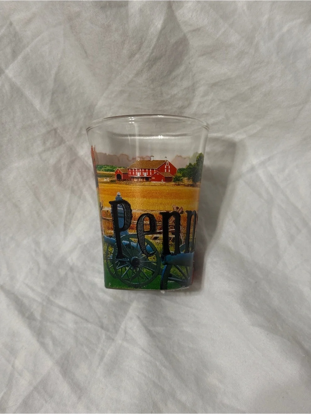 Pennsylvania shot glass. ~3 inches tall.